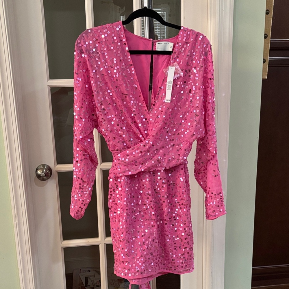 ASOS Elegant Pink Sequin Dress